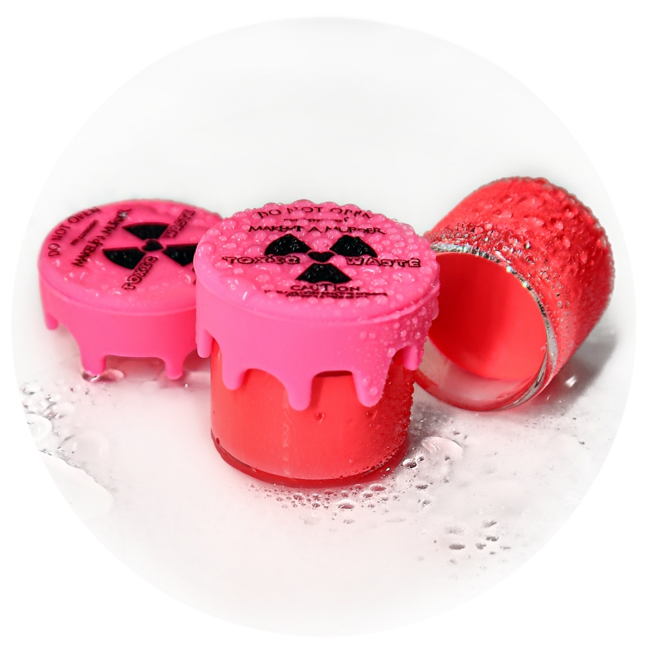 Toxic Waste Neon Eyeliner Collection by Makeup A Murder, INC featuring vibrant, colorful eyeliners in bright neon shades.
