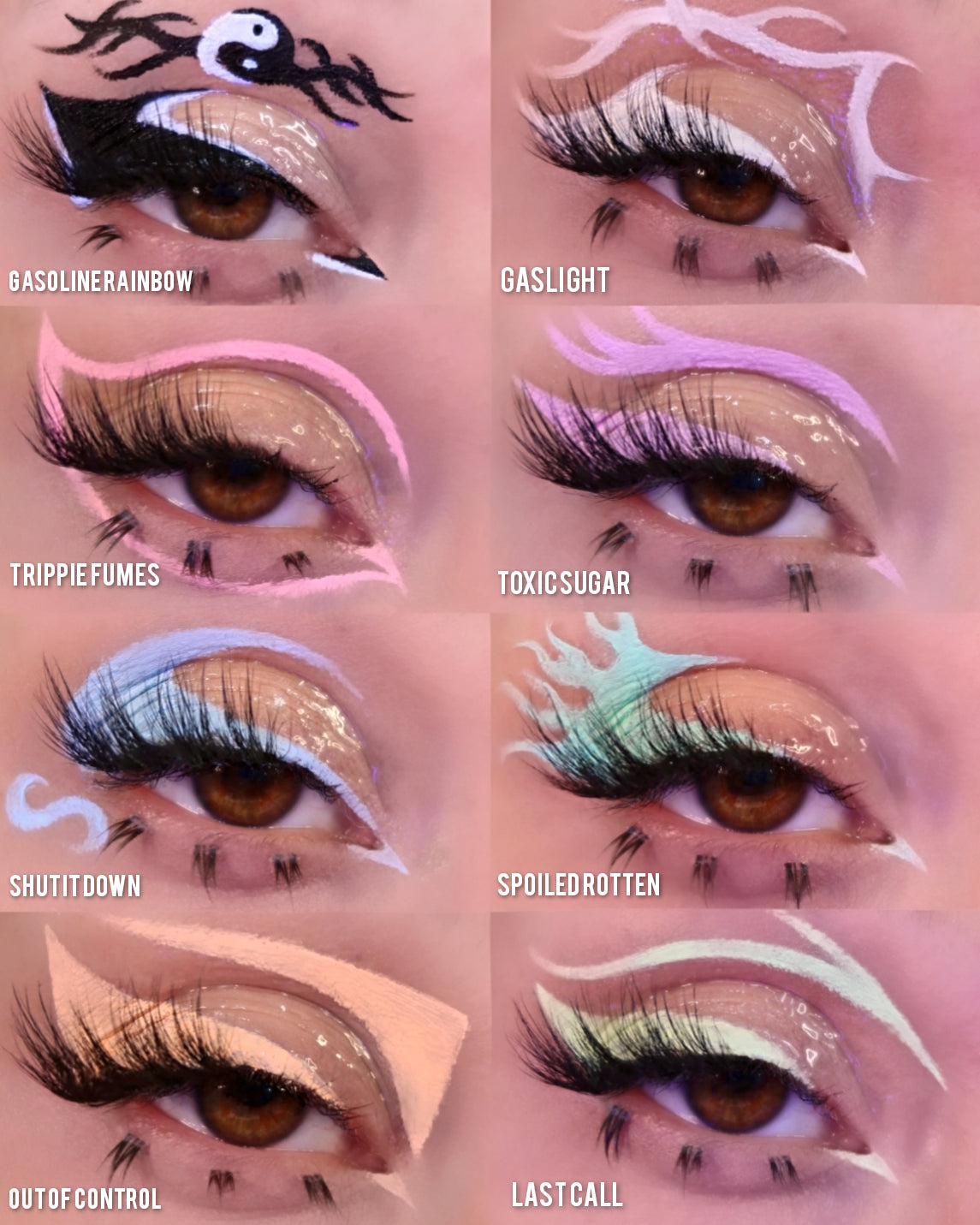 Makeup A Murder, INC Toxic Waste Neon Eyeliner Collection with vibrant, colorful eyeliner pencils in bold neon shades.