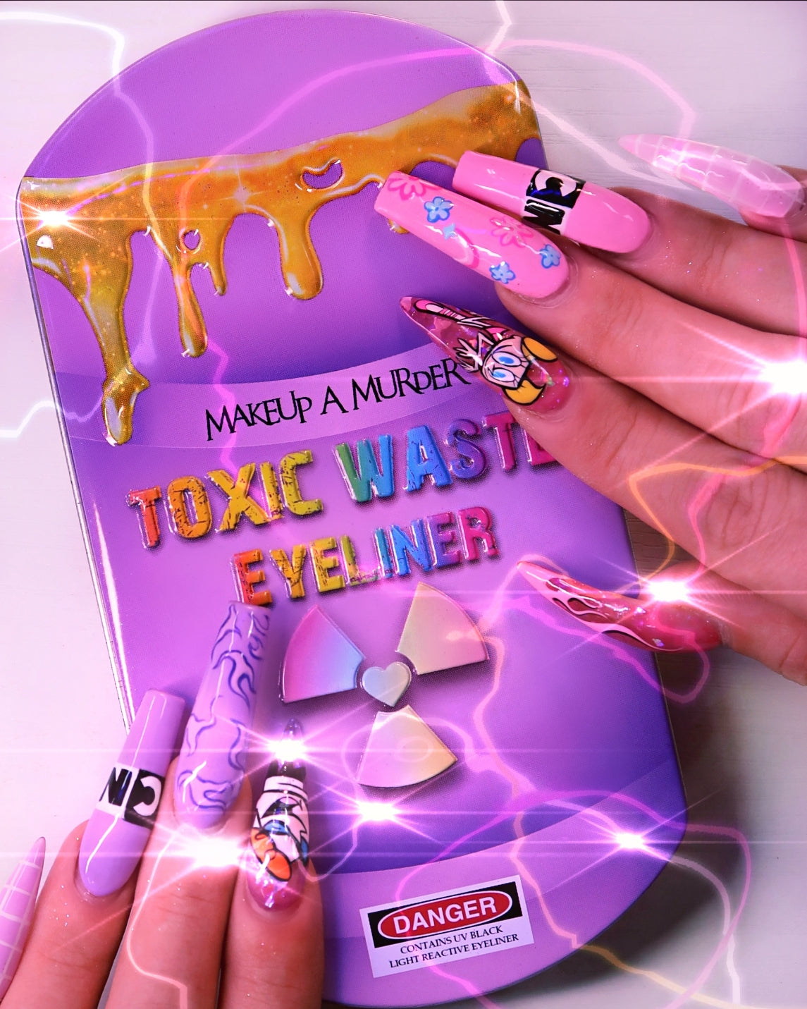 Toxic Waste Neon Eyeliner from Makeup A Murder, INC featuring vibrant, colorful eyeliner in a bold collection.