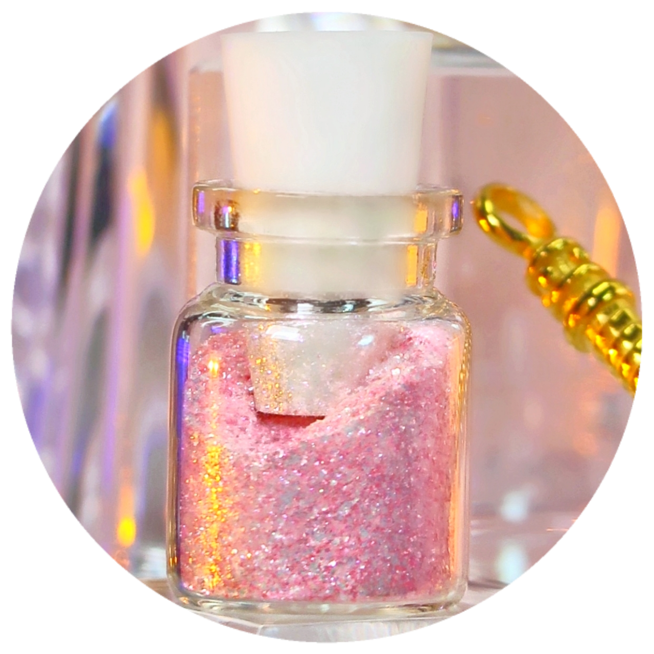 Poison Highlights glitter by Makeup A Murder, INC featuring vibrant, shimmering purple and green tones for bold makeup looks.