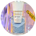 Makeup A Murder, INC Poison Highlights glitter in a vibrant, shimmering purple and green shade for bold makeup looks.