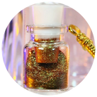 Makeup A Murder, INC Poison Highlights glitter in a vibrant, shimmery makeup product with a striking, colorful appearance.
