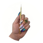 Makeup A Murder, INC Sketch Artist Brush with a 12mm script tip for precise makeup application and detailed artistry.