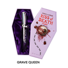 KISS of DEATH Bloody Lip Oils by Makeup A Murder, INC, full collection displayed with vibrant and bloody-themed lip oil bottles.