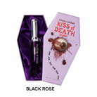KISS of DEATH Bloody Lip Oils full collection by Makeup A Murder, INC featuring dark, blood-inspired lip oil shades and packaging.