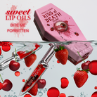 KISS of DEATH Bloody Lip Oils full collection by Makeup A Murder, INC featuring gothic-inspired lip oil shades and packaging.