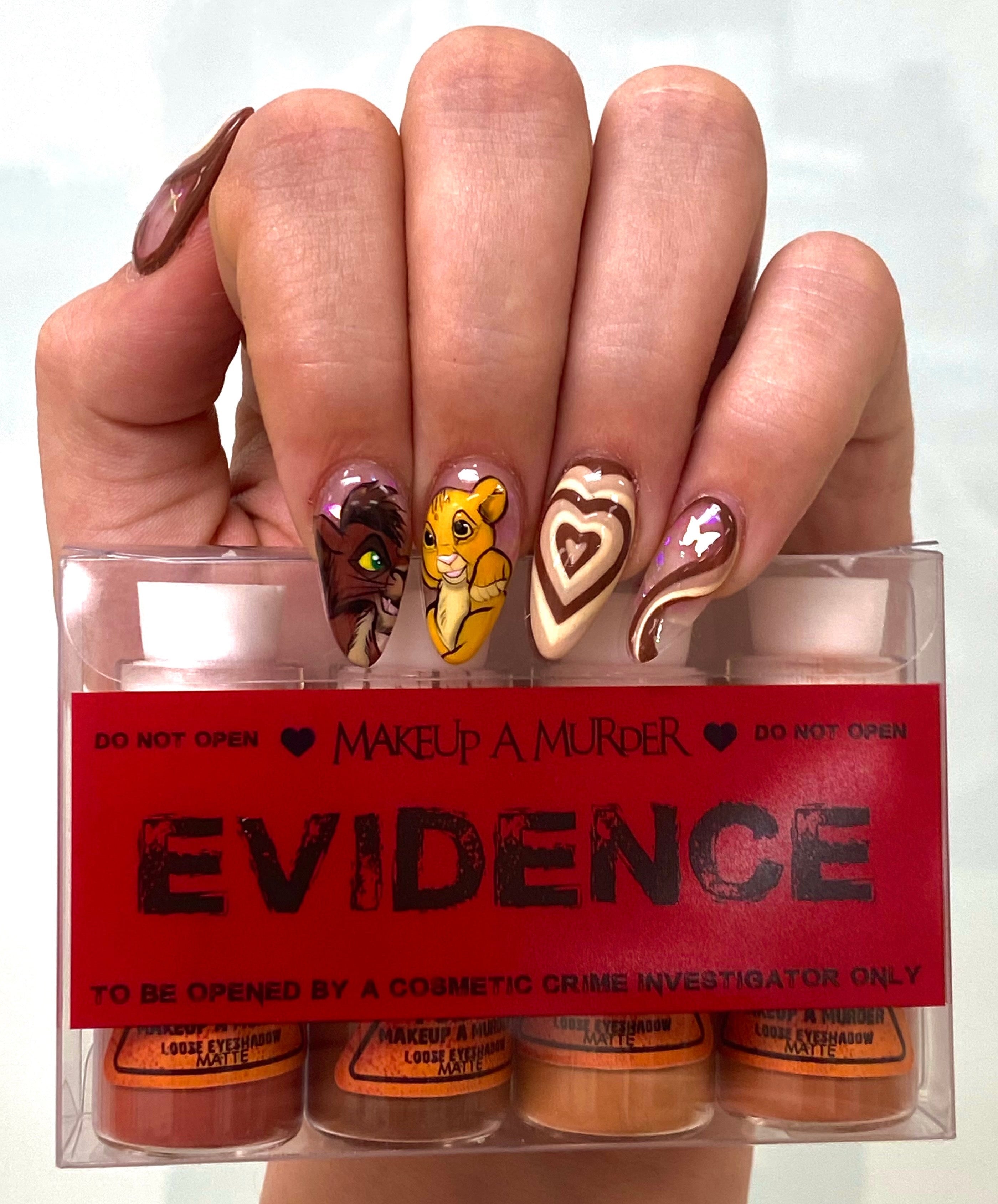 Makeup A Murder, INC Poison Pigment Collection (Nude) master eyeshadow palette with neutral shades and unique packaging design.