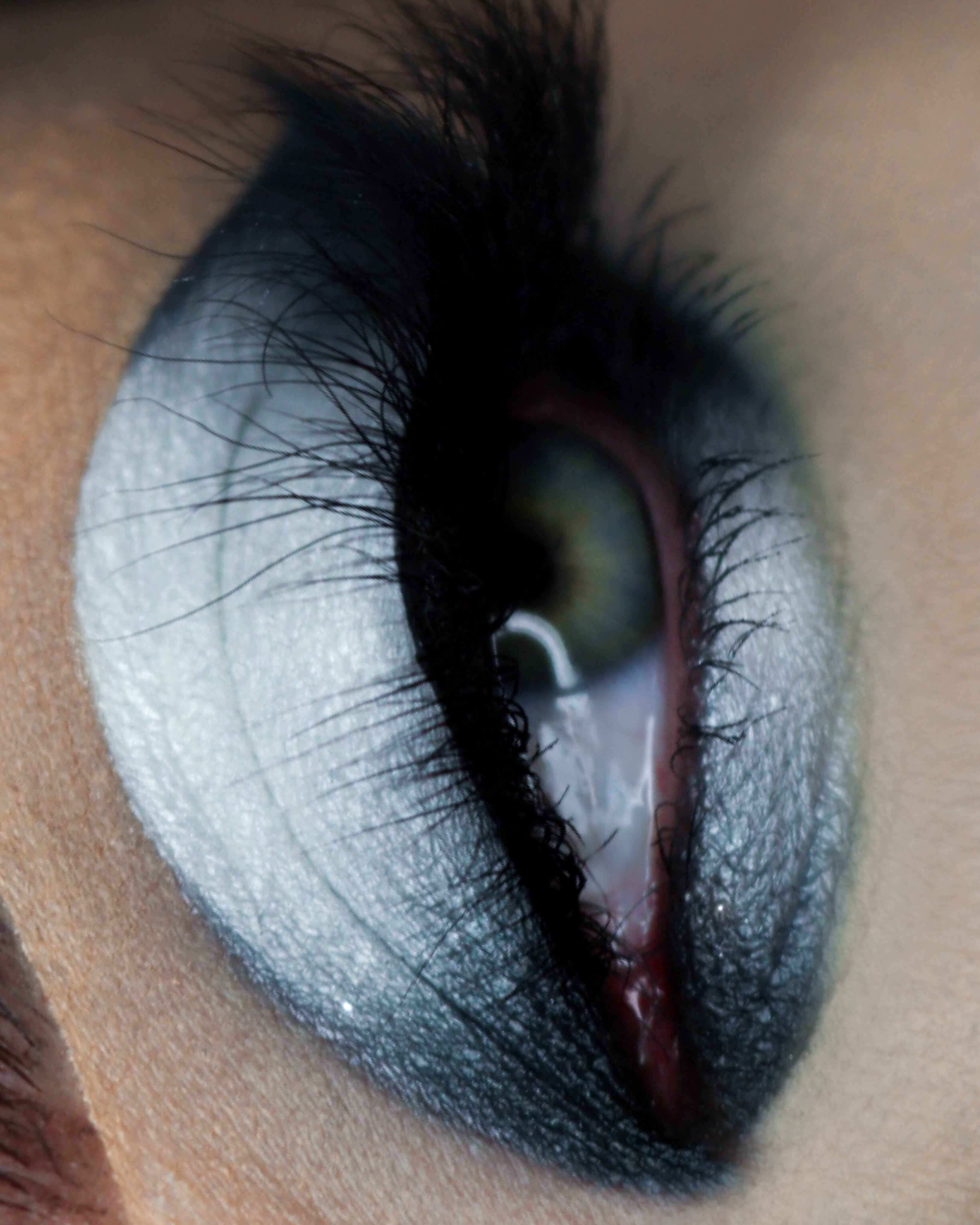 Makeup A Murder, INC Poison Pigment Collection Master with Shimmer Mustard Gas makeup pigment in a sleek container.