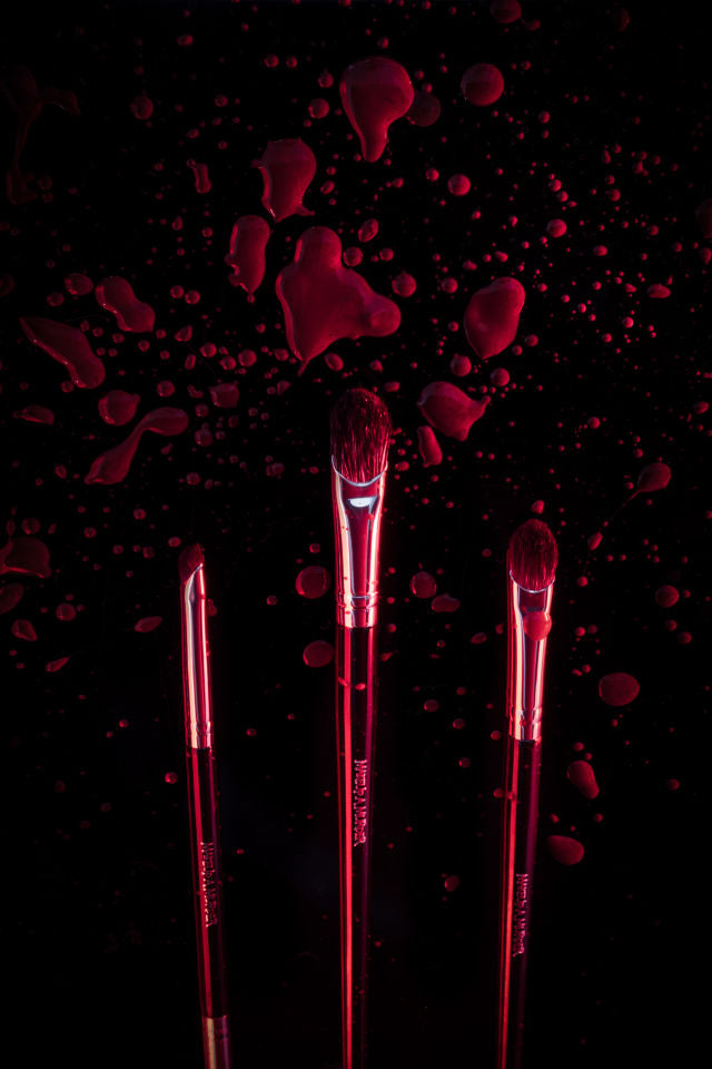 Master Sketch Artist Pigment Brushes Collection by Makeup A Murder, INC showcasing a full set of professional makeup brushes.