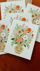 Wildflower vase design greeting card by Mindfulnice, ideal for all occasions with colorful floral artwork on the front.