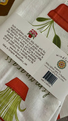 Herb Garden Tea Towel by Mindfulnice, featuring botanical print, ideal for kitchen gifts and tea lovers.