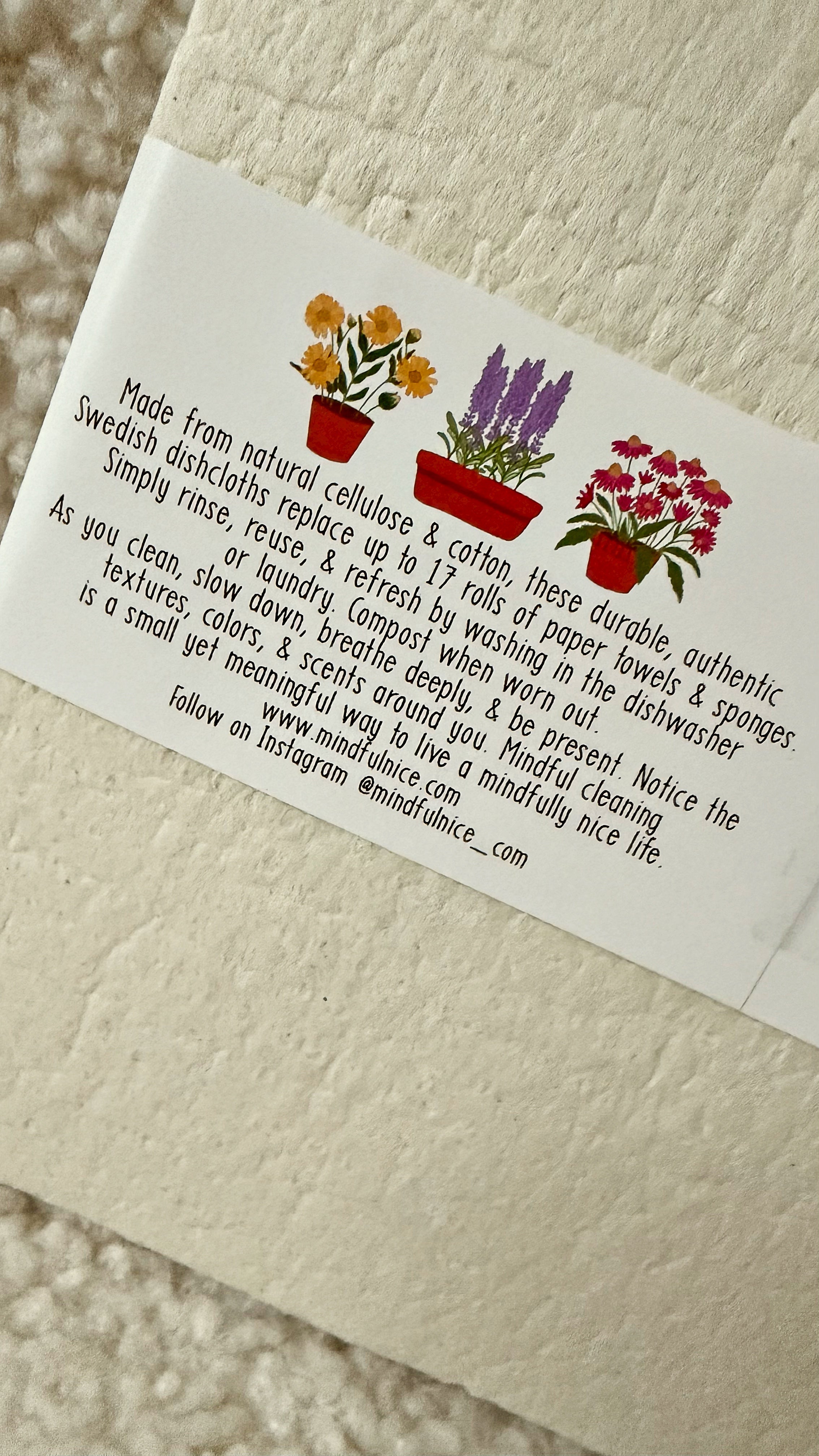 Set of colorful Swedish dishcloths from Mindfulnice, ideal for eco-friendly kitchen cleaning and gift-giving.