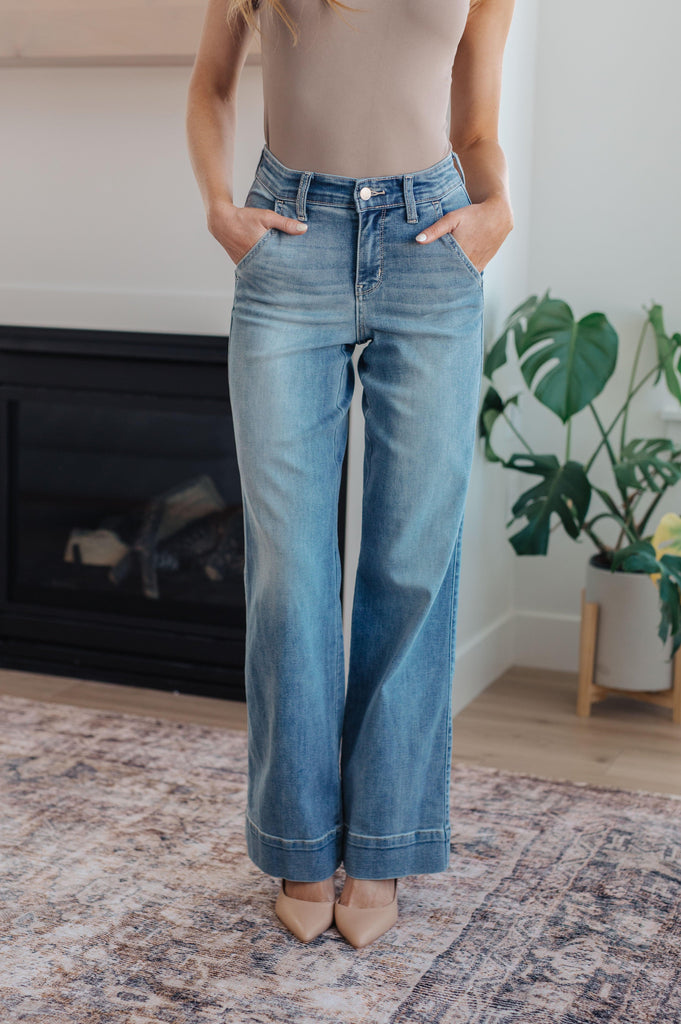Mindy Mid Rise Wide Leg Jeans - Practical Magic Store