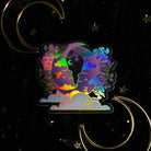 Amethystrology zodiac sticker featuring a detailed illustration of the zodiac sign with purple amethyst accents, designed by Moonstruck Crystals.