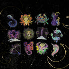 Amethystrology zodiac sticker featuring a purple amethyst crystal design, perfect for astrology and crystal enthusiasts.