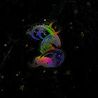 Colorful zodiac crystals sticker by Moonstruck Crystals featuring celestial designs and zodiac symbols on a vibrant background.