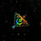 Colorful zodiac-themed sticker featuring crystals for the zodiac signs by Moonstruck Crystals on a white background.