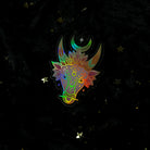 Crystals for the Zodiacs sticker by Moonstruck Crystals featuring colorful zodiac symbols and crystal illustrations on a white background.