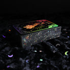 Silver Crystalstruck Tarot deck by Moonstruck Crystals featuring intricate crystal-inspired card designs in a limited edition set.