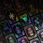 Silver Crystalstruck Tarot© Card Deck by Moonstruck Crystals, limited edition, featuring intricately designed tarot cards with silver accents.