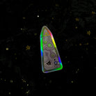 Shimmering crystal holo sticker from Moonstruck Crystals featuring iridescent, reflective surface with holographic design.