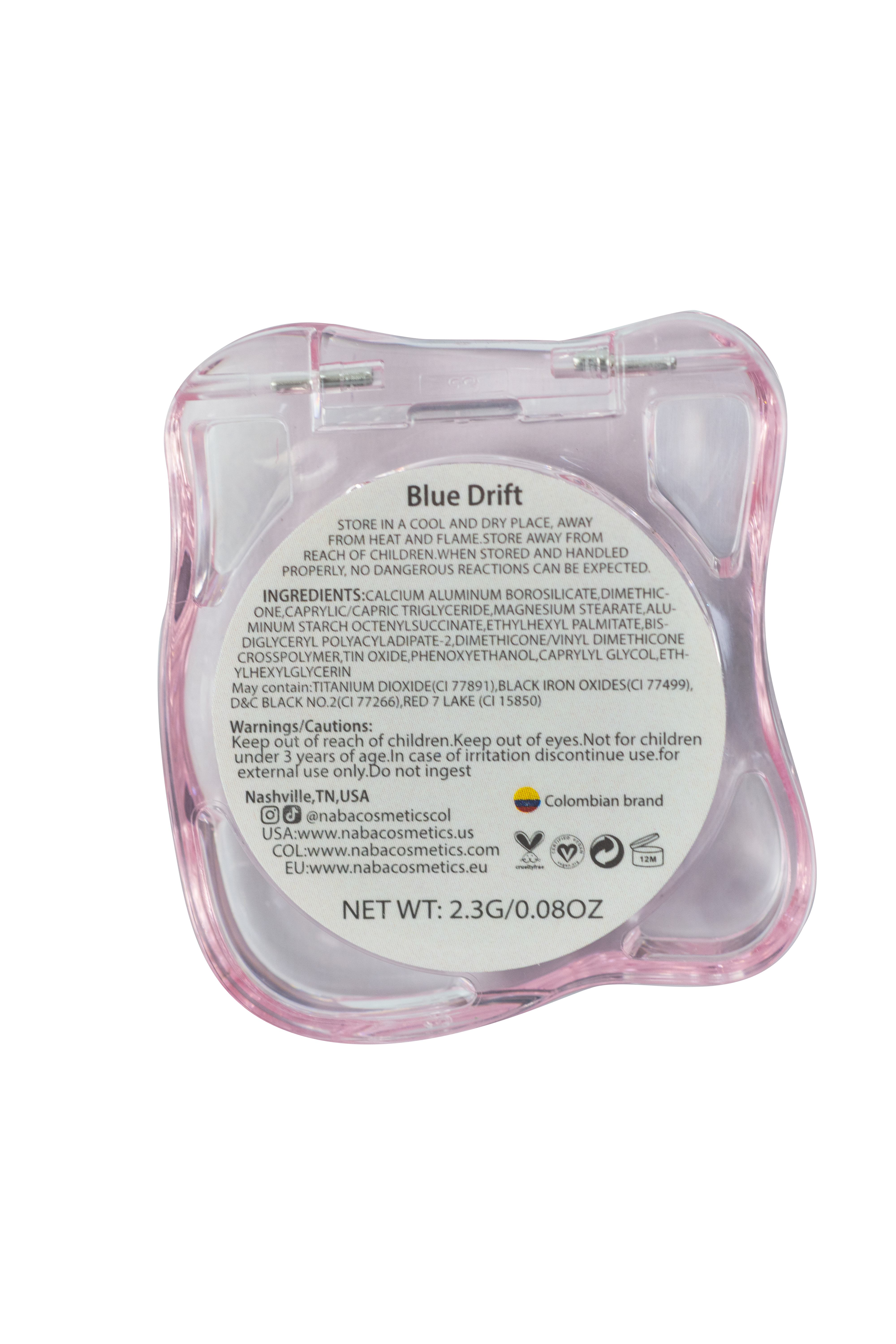 Creamy Pigment Blue Drift by NABA Cosmetics USA, vibrant blue eyeshadow with a smooth, creamy texture and rich pigmentation.
