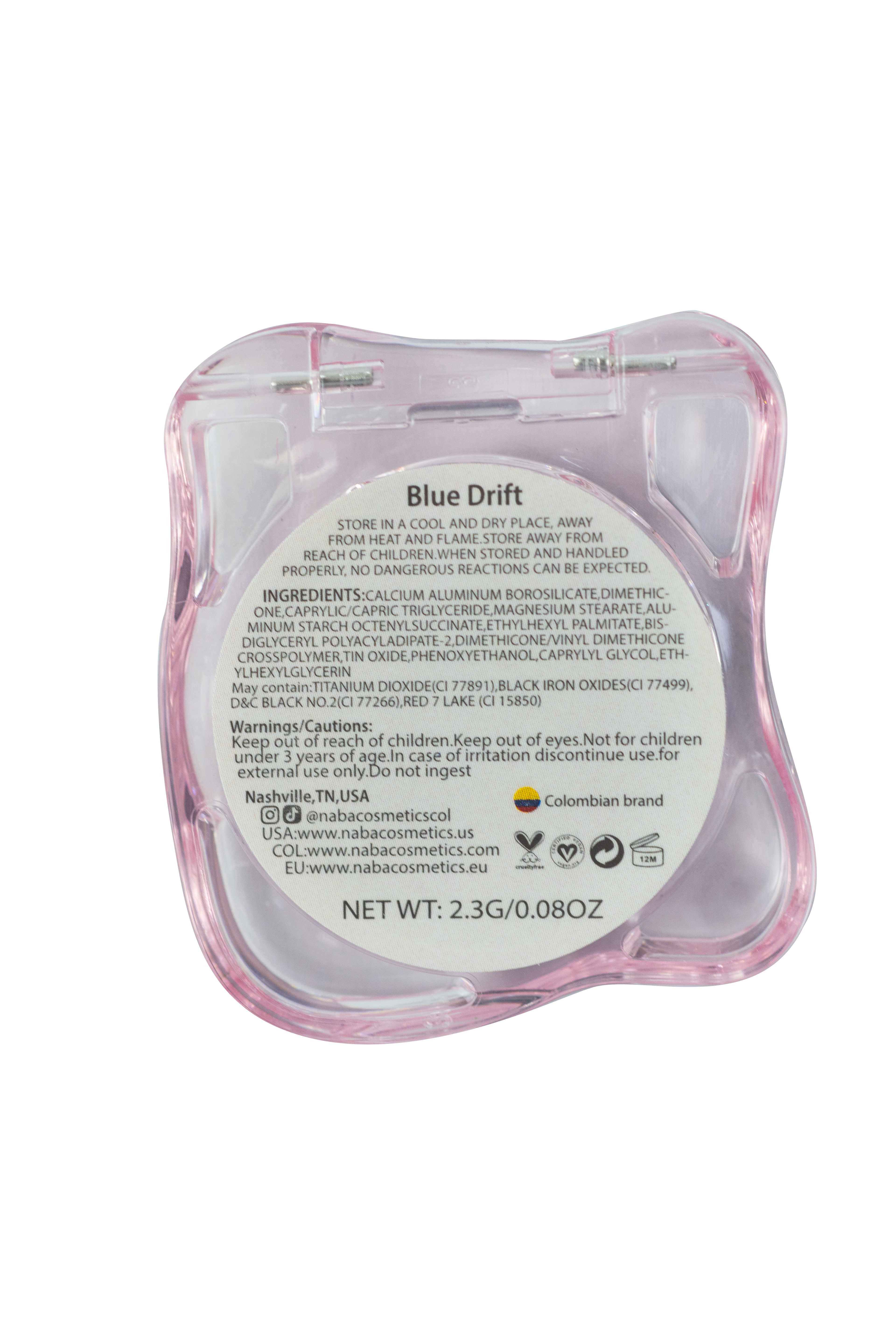Creamy Pigment Blue Drift by NABA Cosmetics USA, vibrant blue eyeshadow with a smooth, creamy texture and rich pigmentation.