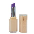Blueberry Bliss glass lipstick by NABA Cosmetics USA, featuring a sleek blue container and the lipstick inside.