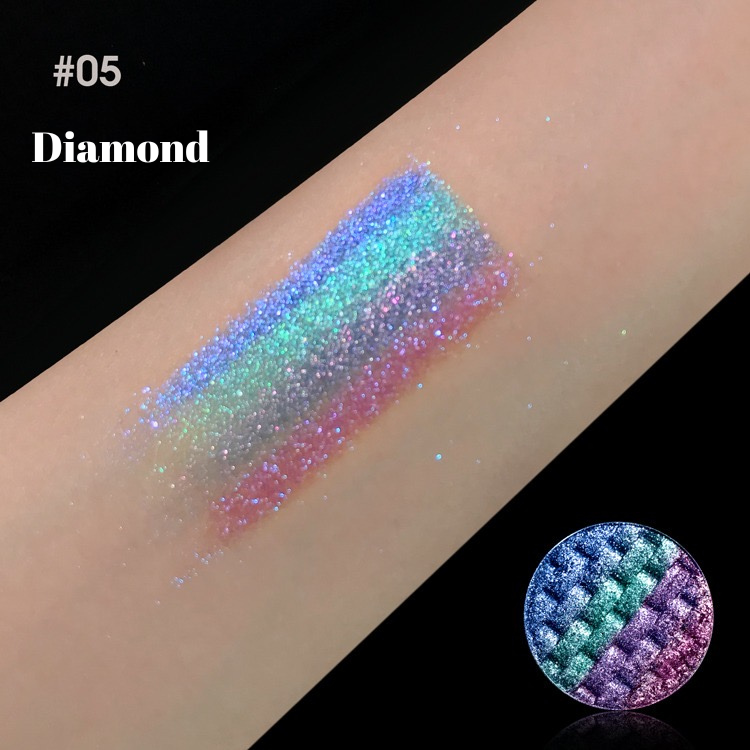 Rainbow Creamy Pigment Diamond by NABA Cosmetics USA featuring vibrant, shimmering rainbow-colored makeup pigment in a smooth, creamy texture.