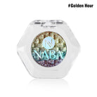 Rainbow Creamy Pigment in Golden Hour by NABA Cosmetics USA, vibrant multi-color eyeshadow swatch in a creamy texture.