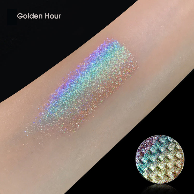 Rainbow Creamy Pigment in Golden Hour by NABA Cosmetics USA, vibrant multicolor eyeshadow in a smooth, creamy texture.