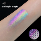 NABA Cosmetics USA Rainbow Creamy Pigment Midnight Magic in a vibrant, colorful eyeshadow palette swatch