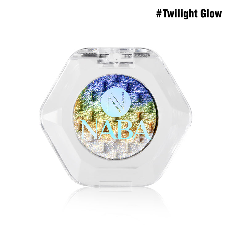 Rainbow Creamy Pigment Twilight Glow by NABA Cosmetics USA, vibrant eyeshadow with shimmering rainbow hues and creamy texture.