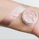 NABA Cosmetics USA Cotton Pigment eyeshadow in a soft, neutral shade, displayed in a sleek container with vibrant color swatches