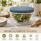 Reusable beeswax bowl covers for bread proofing, XL size, from Nectar & Nest, designed to fit large mixing bowls.