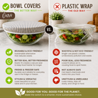Reusable beeswax bowl covers from Nectar & Nest, XL 12-inch size, designed for bread proofing and food storage.