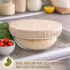 Reusable beeswax bowl covers for bread proofing, Nectar & Nest L-10 inch, natural beeswax, eco-friendly bowl covers for baking.