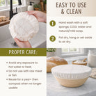 Reusable beeswax bowl covers for bread proofing, Nectar & Nest, L-10 inch, natural beeswax wraps for bread bowls, eco-friendly.
