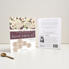 Limited-edition Nectar & Nest Artist Series Bread Baker Set with decorative toile design by Kim Morrow, includes baking tools and accessories.