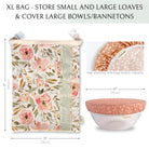 Limited-edition Nectar & Nest Artist Series Bread Baker Set with decorative toile pattern, includes bread baking tools and accessories.