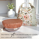 Limited-edition Nectar & Nest Artist Series Bread Baker Set featuring a decorative toile tale design by Kim Morrow.