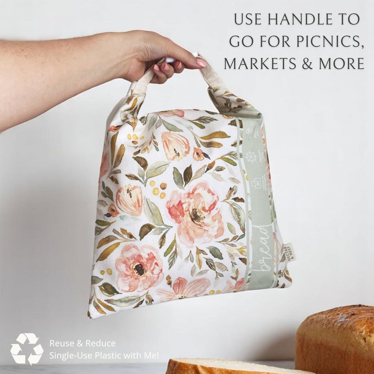 Nectar & Nest Artist Series Bread Baker Set with a decorative toile design by Kim Morrow, limited-edition baking tool collection.