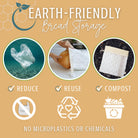 Reusable beeswax bread bags by Nectar & Nest for homemade bread and sourdough, showcasing natural beeswax-coated fabric.