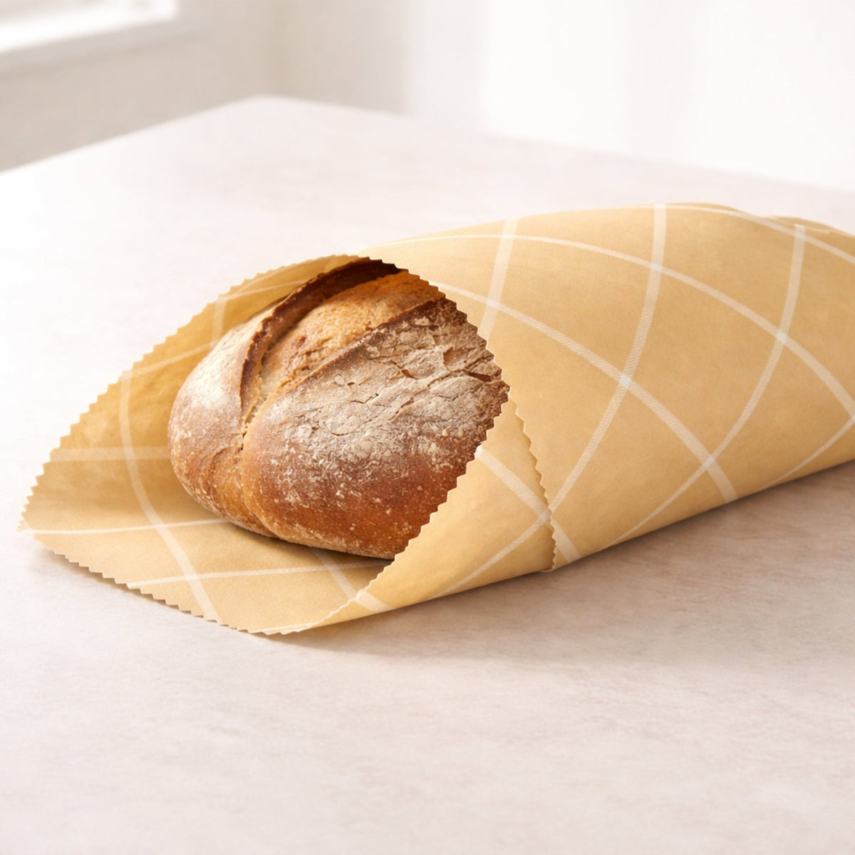 XL beeswax bread wraps by Nectar & Nest, featuring honeycomb twill fabric in natural beeswax coating for eco-friendly food storage.