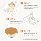 XL Beeswax Bread Wraps by Nectar & Nest featuring honeycomb patterned twill fabric for wrapping bread naturally