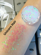 Nekoyanin Gel Glitter Tears in a clear jar with shimmering, colorful glitter tears for nail art and special occasions.