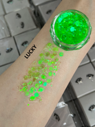Nekoyanin Gel Glitter Tears in a clear jar with shimmering, colorful gel and glitter for creative nail art designs.