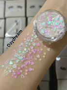 Nekoyanin 24K Gel Glitter Tears in a jar, sparkling gold gel with shimmering glitter in a clear container.