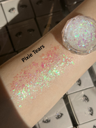Nekoyanin Gel Glitter Tears in a jar with shimmering gold glitter, perfect for nail art and decorative crafts.