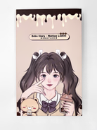 Nekoyanin Boba Diary Manhua Manga Lash Clusters Book featuring colorful manga-style illustrations and lash cluster designs.